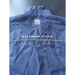 Vintage Y2K St Louis Rams Reebok NFL Embroidered Full Zip Jacket Sz 2XL Gold NFL